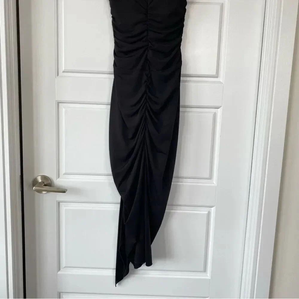 RUBY ROX | Bodycon Rouched Midi Dress - Picture 3 of 9